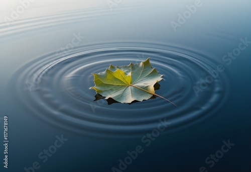 leaves on water