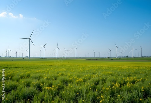 wind turbines in the field