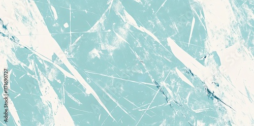 A natural snowy ice texture featuring scratches, with space for text and ideas. A long, holiday winter background