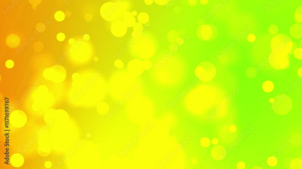 Yellow and green circles blend creating bright background. Yellow and green circles blend creating bright background.
