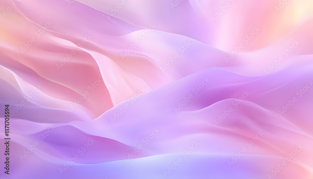 Obraz premium Abstract pastel pink and purple fabric texture, flowing silk, soft light, elegant, dreamy background.