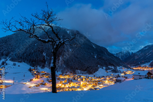 Gaschurn im Montafon am Abend