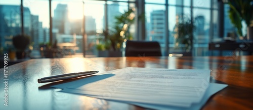 Contract Signing: A Cityscape Backdrop