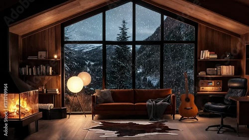 Cozy cabin in the middle of the forest