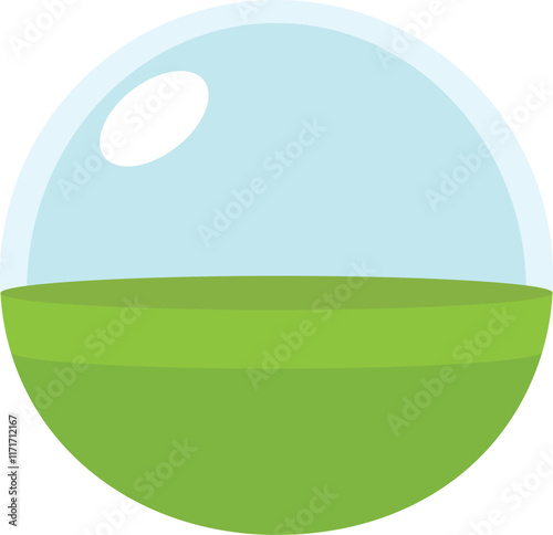 Gashapon toy Plastic Capsule in Green color icon.