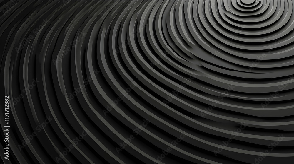 Abstract grayscale image of concentric circles, creating a ripple effect. Ideal for backgrounds, design projects, or technological themes. Abstract grayscale image of concentric circles, creating a ripple effect. Ideal for backgrounds, design projects, or technological themes.