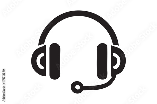 Minimalist headset icon