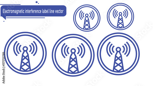 Electromagnetic interference label line vector