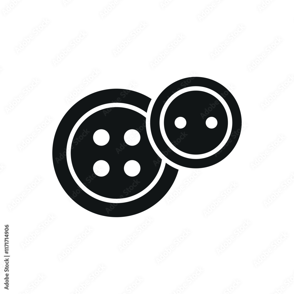 Buttons fashion tailor icon vector basic design Buttons fashion tailor icon vector basic design