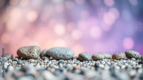 Abstract background with round peeble stones photo