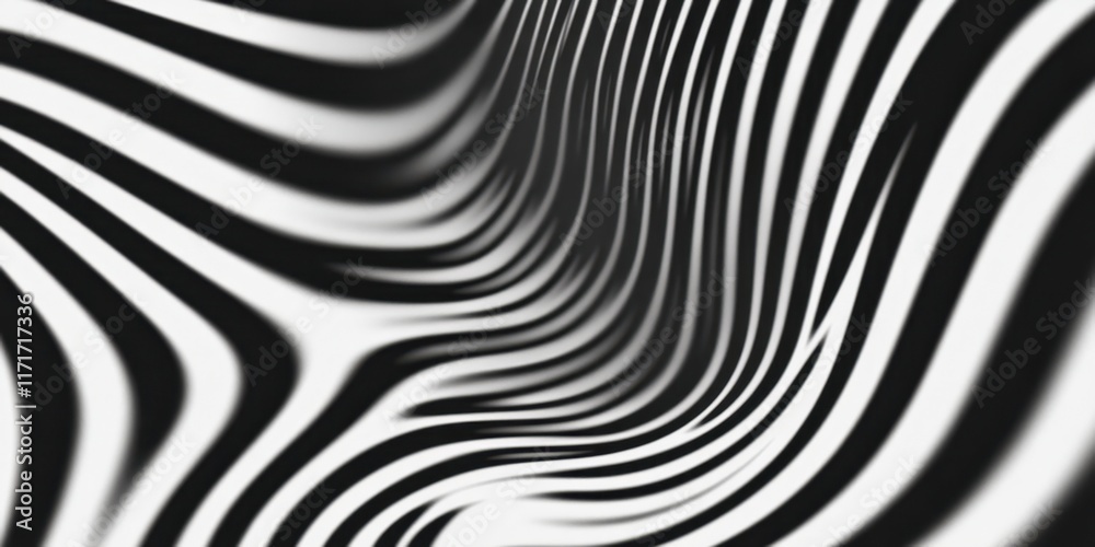 Abstract zebra pattern, black and white stripes, optical illusion, dynamic curves, high contrast, close-up texture, organic shapes, flowing lines, hypnotic design, minimalist art, geometric distortion Abstract zebra pattern, black and white stripes, optical illusion, dynamic curves, high contrast, close-up texture, organic shapes, flowing lines, hypnotic design, minimalist art, geometric distortion