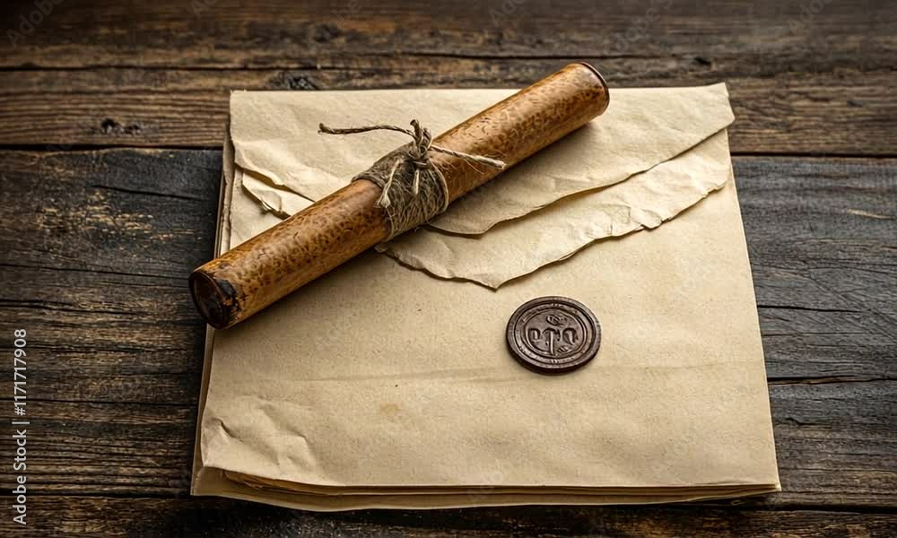 Ancient Letter, Sealed with Wax: A Historical Artifact