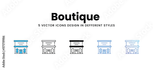 Boutique  icons different style vector stock illustration