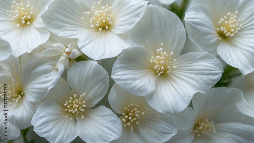 Delicate white flowers with ethereal petal texture