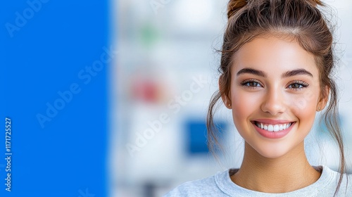 A confident Indian woman heads a startup, sporting a bright smile and surrounded by laptops. Free Download A confident Indian woman heads a startup, sporting a bright smile and surrounded by laptops. - GFXLoad