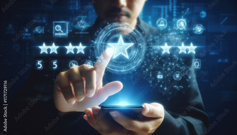 Digital tablet, holographic interface, futuristic technology, glowing blue icons, hands interacting, global network, data visualization, interconnected symbols, dark background, business analytics, sm Digital tablet, holographic interface, futuristic technology, glowing blue icons, hands interacting, global network, data visualization, interconnected symbols, dark background, business analytics, sm