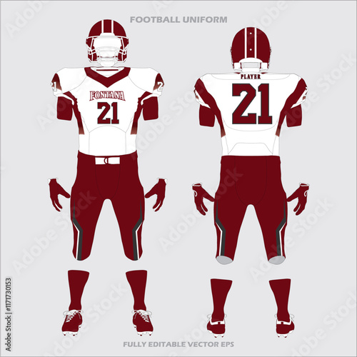 Fontana American Football Uniform Design Template