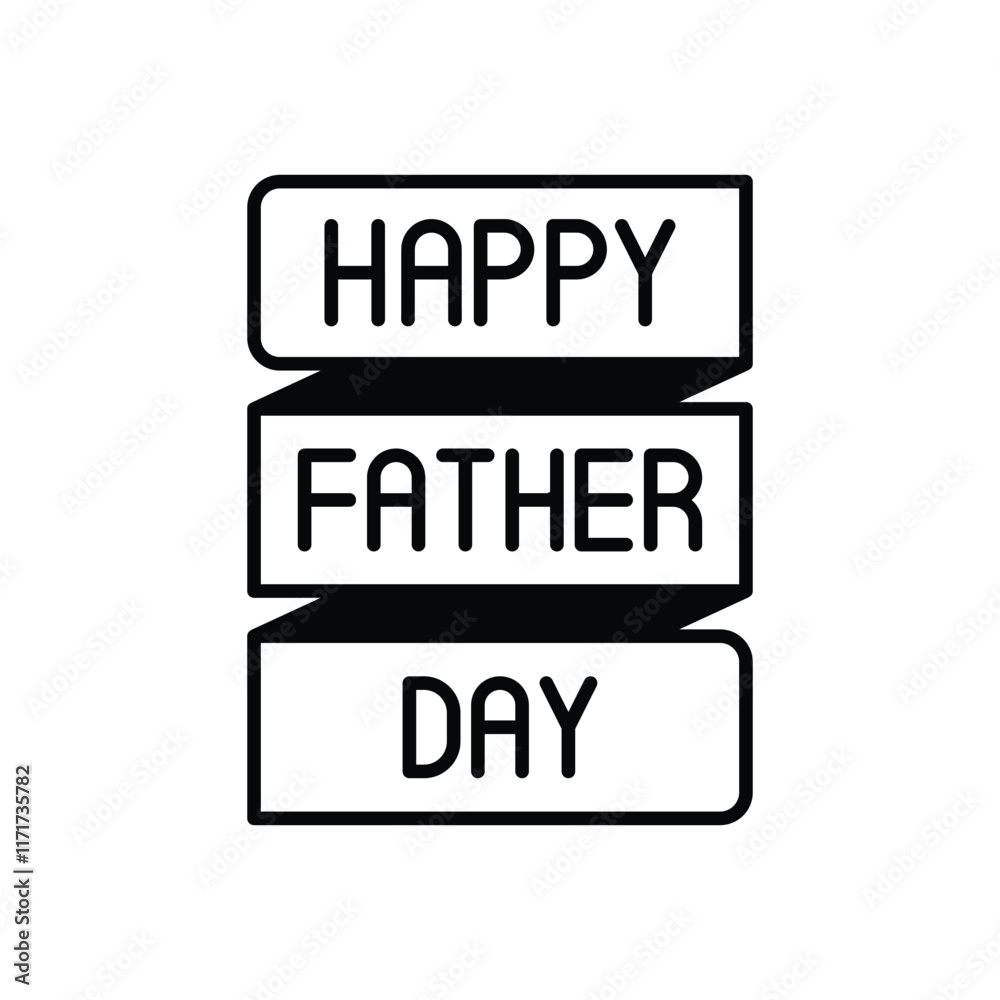 Fathers Day vector icon Fathers Day vector icon