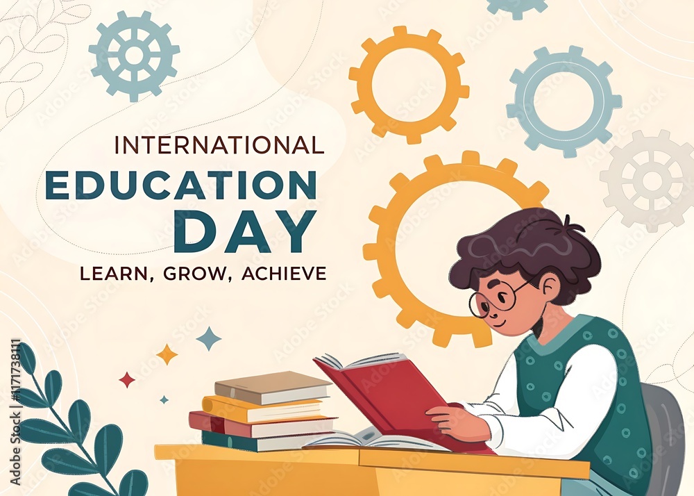 International education day celebration, consultation inspired poster image and illustration for using any other education purpose International education day celebration, consultation inspired poster image and illustration for using any other education purpose