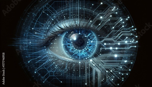 Concept of sharp vision, focus, and aim, with emphasis on concentration and precision.