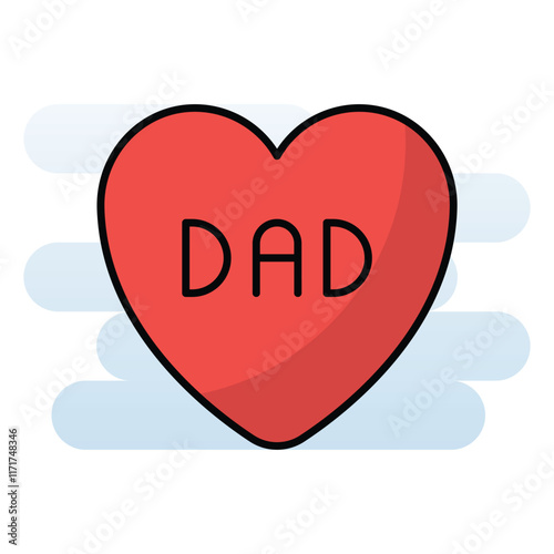 Dad Love vector icon