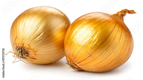 Wallpaper Mural Yellow onion with half on white background Torontodigital.ca