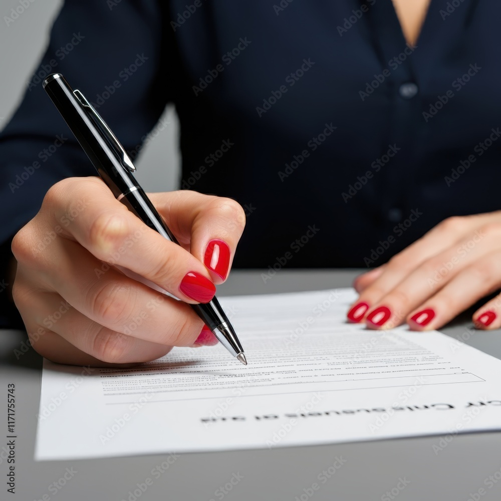 Hand holding silver pen, writing on paper form, close-up shot, green background, detailed fingers, crisp focus, high contrast, office setting, bureaucratic paperwork, filling out document, photorealis Hand holding silver pen, writing on paper form, close-up shot, green background, detailed fingers, crisp focus, high contrast, office setting, bureaucratic paperwork, filling out document, photorealis