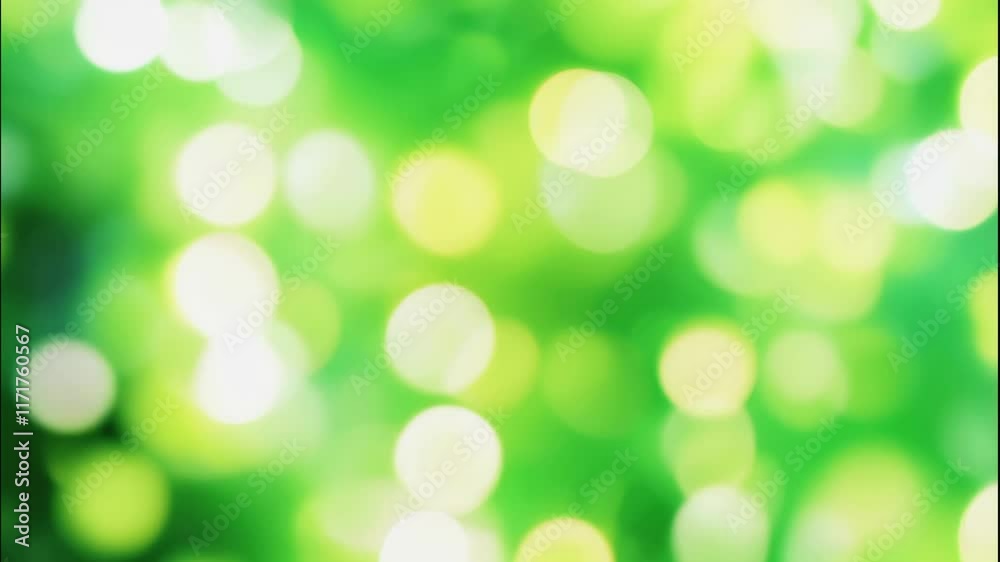 green bokeh background