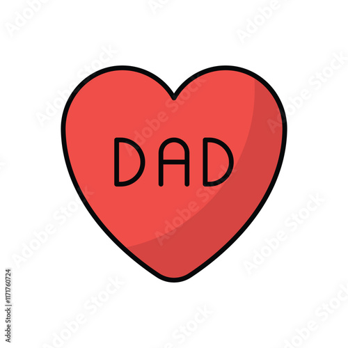 Dad Love vector icon