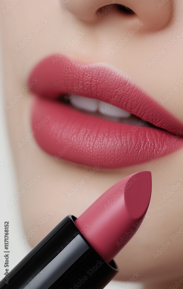 Obraz premium Professional cosmetic product photography highlighting the intersection of luxury makeup and natural beauty