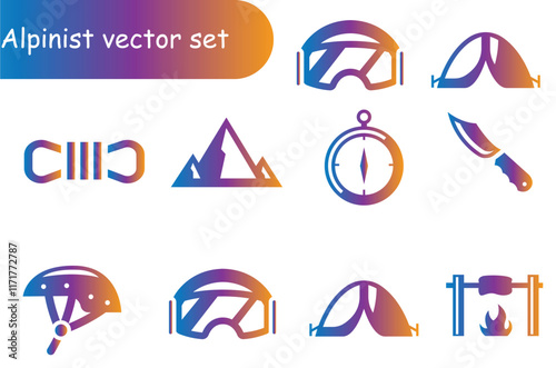 Alpinist vector set 