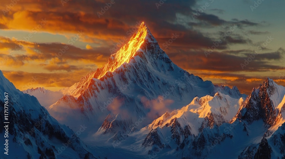 A breathtaking mountain landscape at sunrise, with golden light illuminating the peaks and valleys, inviting exploration and adventure. A breathtaking mountain landscape at sunrise, with golden light illuminating the peaks and valleys, inviting exploration and adventure.