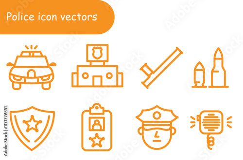 Police icon vector 