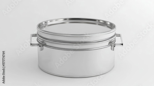 3D rendering of a tiffin box isolated against a white background photo