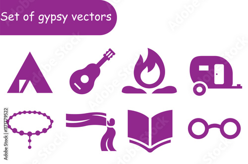 Set of gypsy vector design 