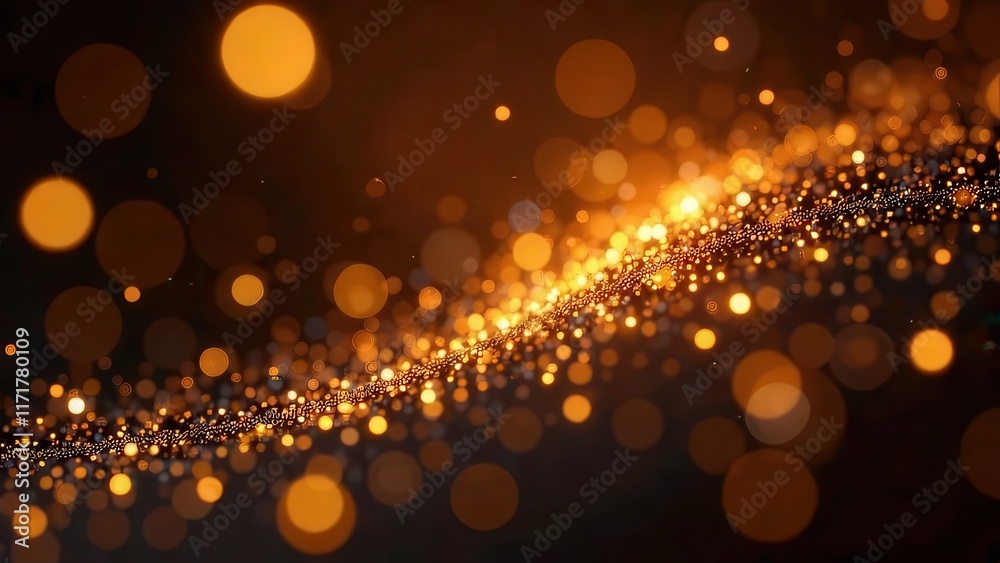 Golden sparkles create a mesmerizing effect against a deep black background enhancing the ethereal quality of the visual display. Generative AI Golden sparkles create a mesmerizing effect against a deep black background enhancing the ethereal quality of the visual display. Generative AI