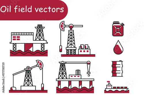 Oil field vector design 