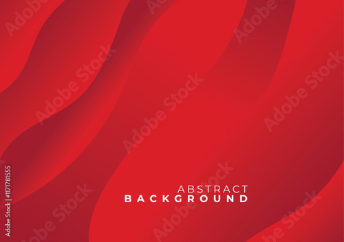 Abstract red background featuring gradient colors and smooth, curving lines.