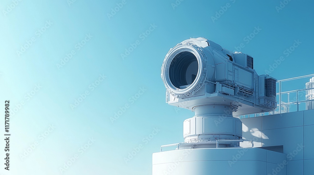 High-Tech Camera on Modern Building Structure