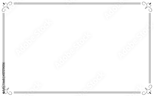 Border with calligraphy curly edges frame, border with curly edges vector image