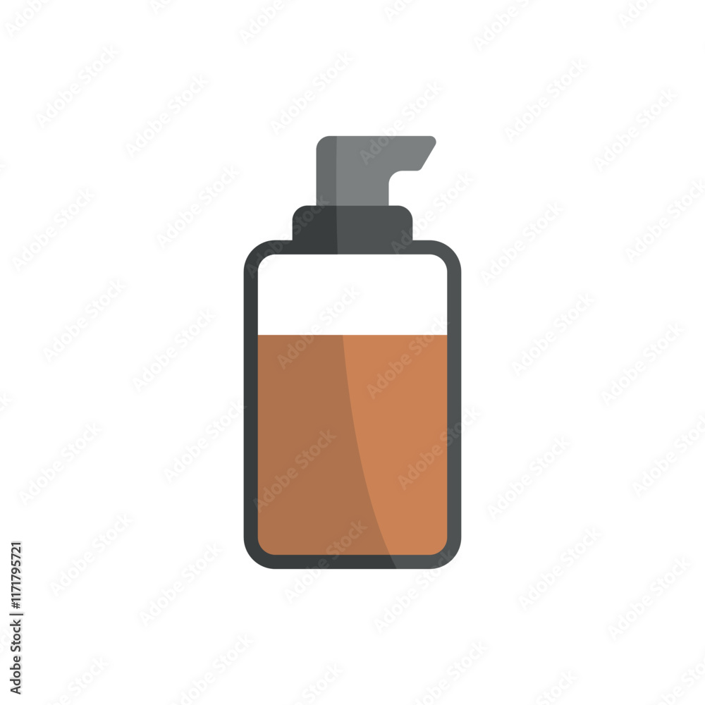 Foundation bottle make up beauty icon vector basic design Foundation bottle make up beauty icon vector basic design