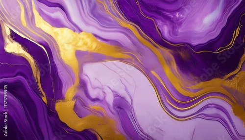 abstract marble purple and gold background invitation backdrop ai generated