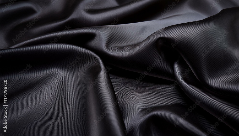 Fototapeta premium black silk fabric with waves
