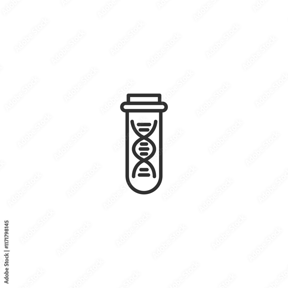 Dna test tube icon: genetic science and biotechnology symbol Dna test tube icon: genetic science and biotechnology symbol