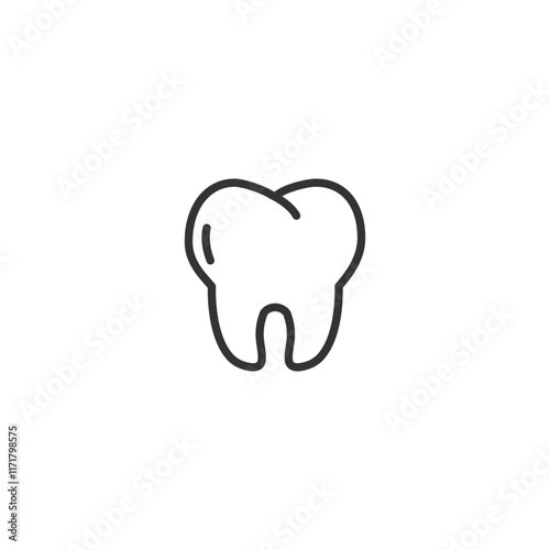 Minimalist tooth icon design for dental and healthcare applications