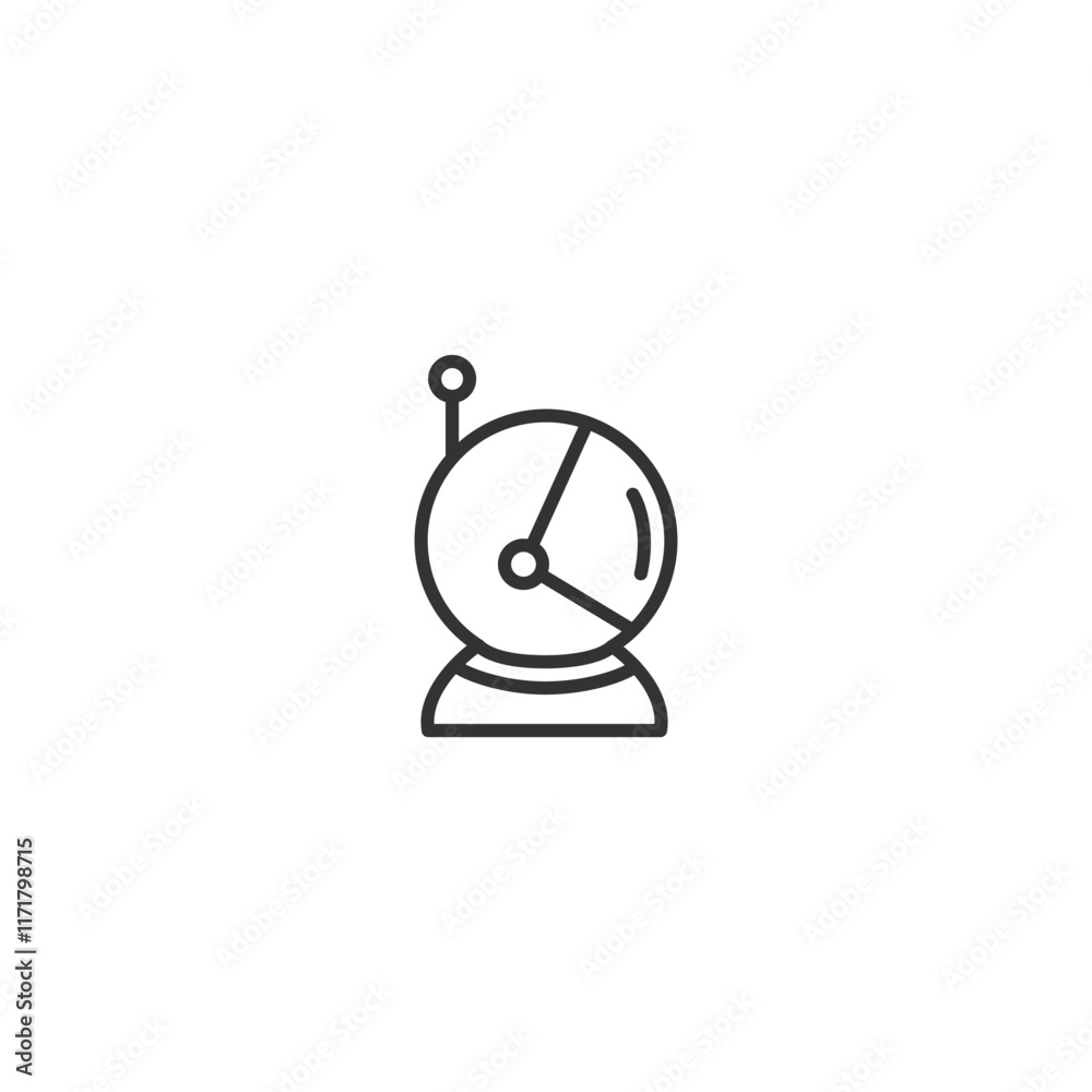 Minimalist satellite dish icon for communication and technology themes Minimalist satellite dish icon for communication and technology themes