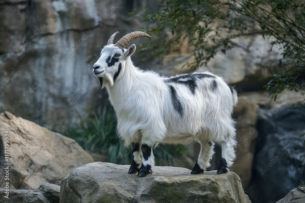 Obraz premium Mountain Goat on Rock