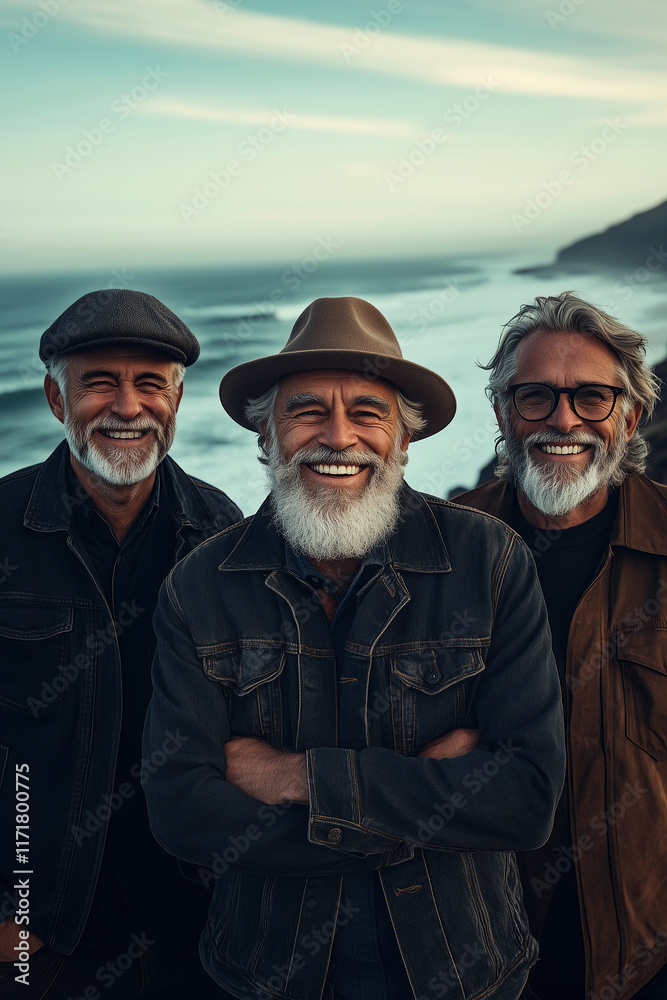 Fototapeta premium Laughter in the Outdoors: Seniors Redefining Aging