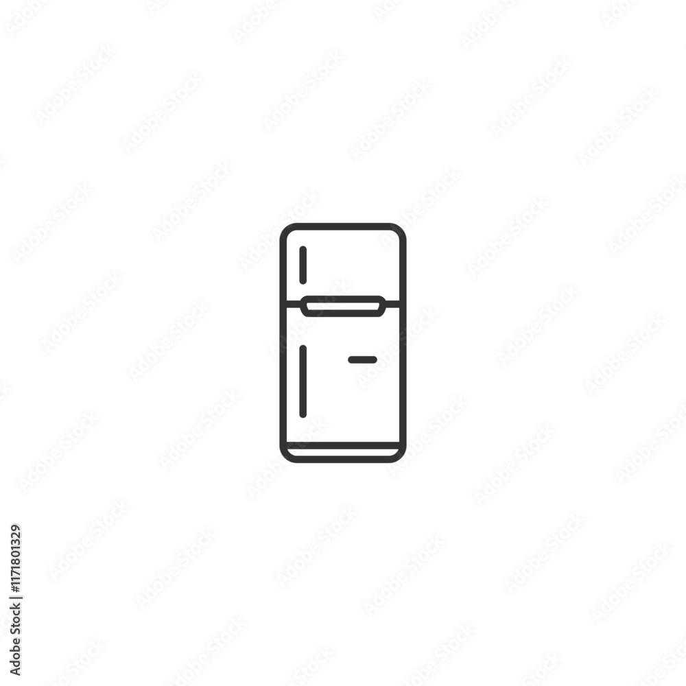 Minimalist line art refrigerator icon for modern design projects Minimalist line art refrigerator icon for modern design projects