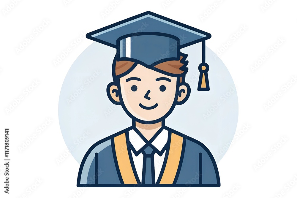 Graduate cap icon, transparent background for versatile use Graduate cap icon, transparent background for versatile use